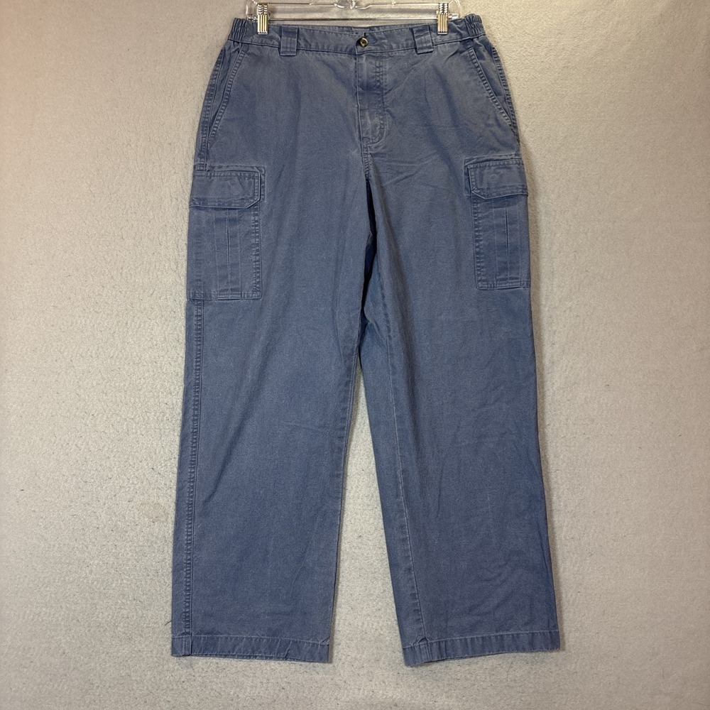 LL Bean Men Comfort Stretch Tropic Weight‎ Cargo Pants Blue Size 34